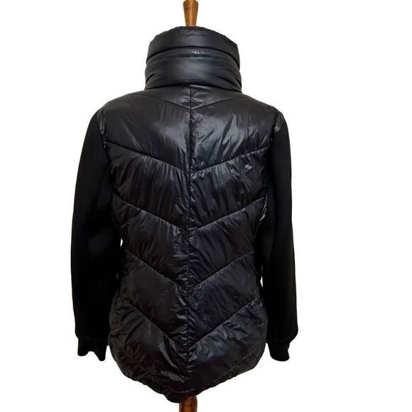 Michael Kors Quilted Nylon Puffer Coat Jacket Neoprene Sleeves Women’s Large - Picture 6 of 13